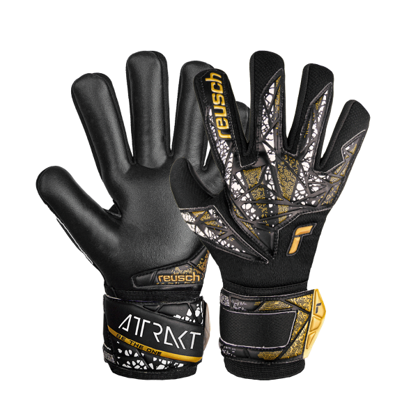 Reusch Attrakt Silver NC Finger Support Junior 5472250 7740 white black gold 1
